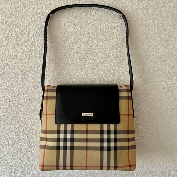Burberry Black and Tan Shoulder Bag